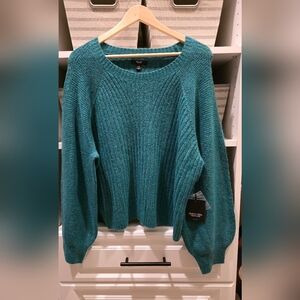 Simply Vera Vera Wang Turquoise Knit Sweater
